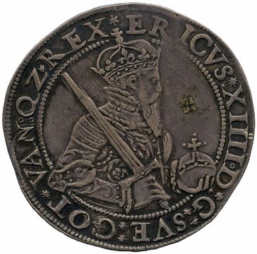 Монета. Швеция. Эрик XIV (1560–1568). Стокгольм. 1 далер 1561 года