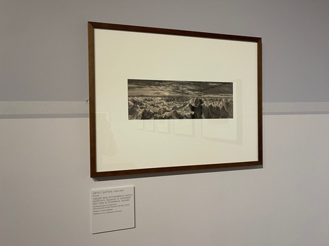 Зал 2. Август Даугель. Общий вид китоловного флота, затертого льдами 14 сентября 1871 года в полярном океане