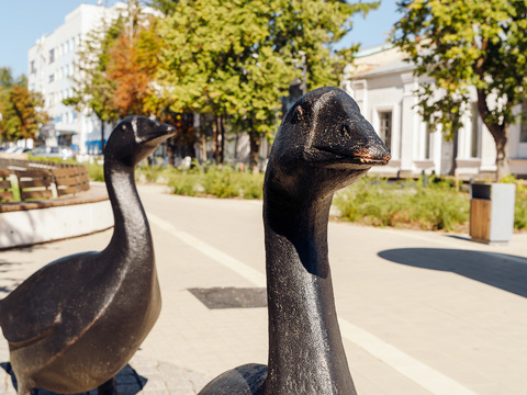 Арзамас. Памятник арзамасскому гусю
