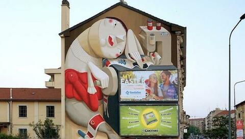 Murales "Cuci Milano" di Via Brembo