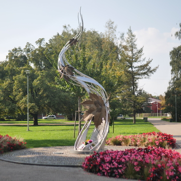 Memorial Statue To Nora Bumbiere