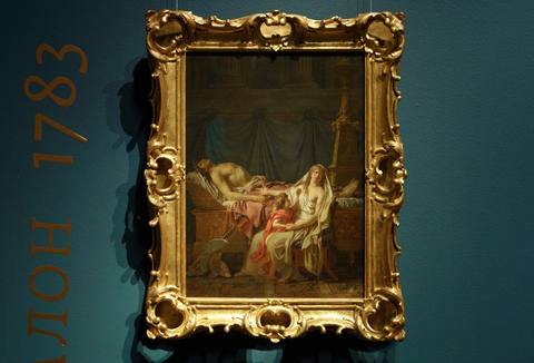 Жак Луи Давид. «Андромаха, оплакивающая смерть Гектора (Скорбь Андромахи у тела Гектора)»