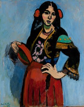 Анри Матисс. Испанка с бубном. 1909