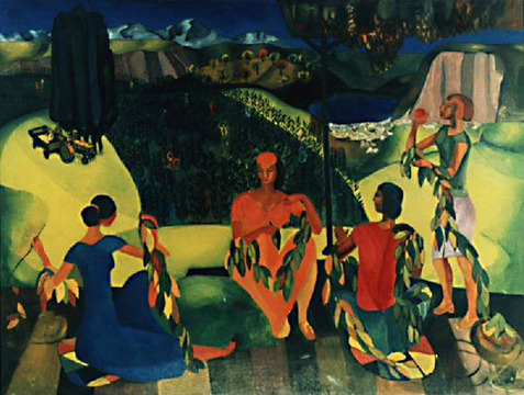 Абдрашит Сыдыханов. Сбор табака. 1972