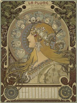 Альфонс Мария Муха. «La Plume»