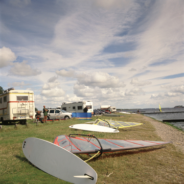Surfing and sailing