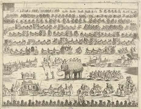 Питер Пикарт. Торжественное вступление персидского посольства в Москву 3 октября 1712 года. 1713