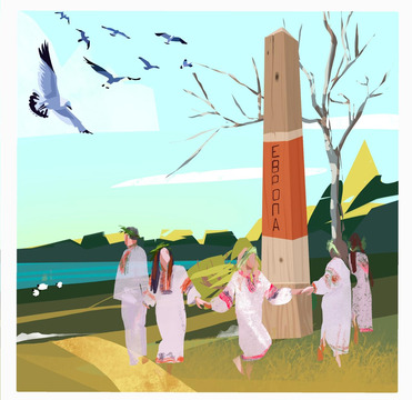 Столб Европа-Азия у села Елизаветинского