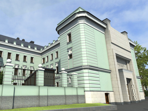 Левый флигель усадьбы Голицыных. Волхонка, 14