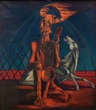 Куаныш Есиркеев. Звуки кобыза. 1973. Холст, масло