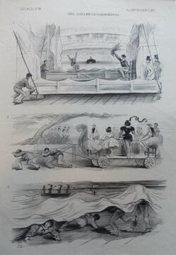 №4. Литография «Тайны кулис, или Театральная изнанка»