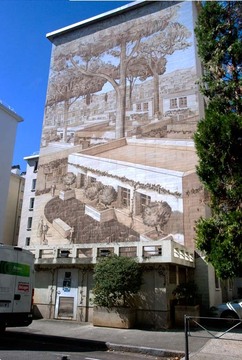 LYON UNESCO : CARTE DES MURS PEINTS