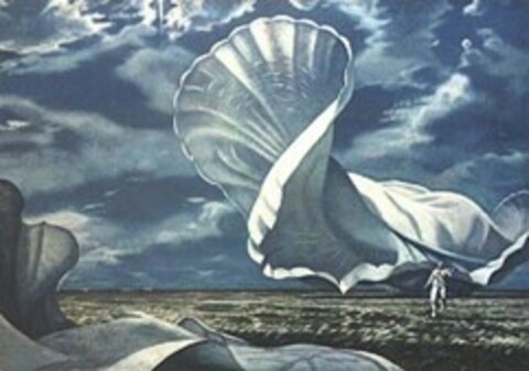 Камиль Муллашев. Юность. Земля и время. Картон, темпера. 125х86
