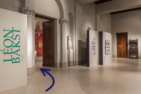 To continue viewing the exhibition, leave the room and follow the White Floor, turning left into Room No. 7