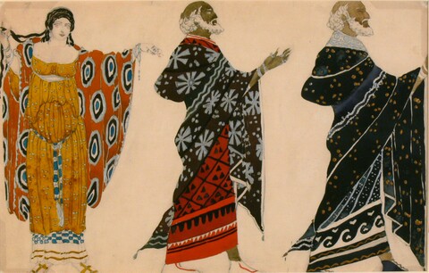№7. Л.С. Бакст «Эдип в Колоне» Софокл Эскиз костюмов