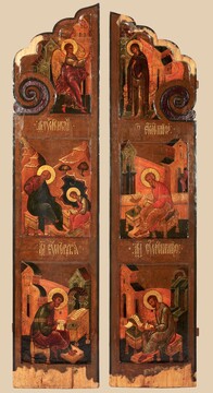 Створки Царских врат. Вторая половина XVII века с поздними записями XIX века