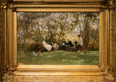 Илья Репин. На дерновой скамье. 1876