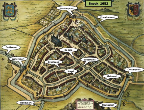 Wandeling langs de grachten van Sneek (4 km).