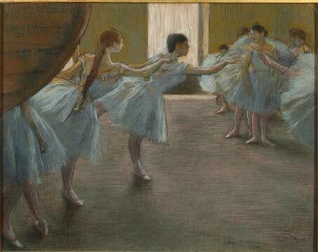 Эдгар Дега. Танцовщицы на репетиции. 1875–1877