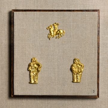 Нашивная бляшка с фигурой всадника