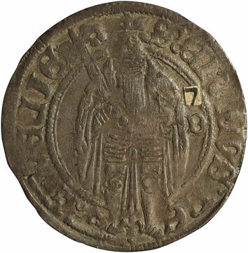 Монета. Швеция. Густав I Васа (1523–1560). Стокгольм. 1 эре 1523 года