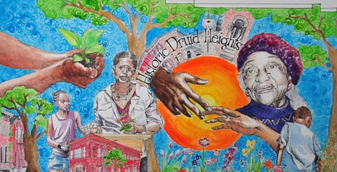 Maggie Quille Mural at 1940 Druid Hill