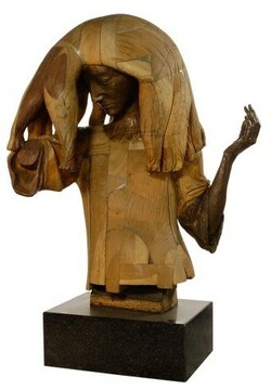 Аскар Есенбаев. Сауле. 1990. Бронза, дерево, гранит.