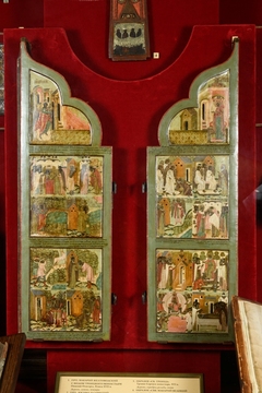 Створки от складня с житием Александра Свирского