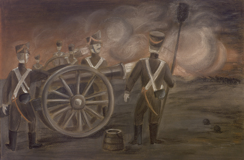 И вот нашли большое поле: Есть разгуляться где на воле!..