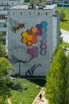 Мурал "Пчелиные соты"