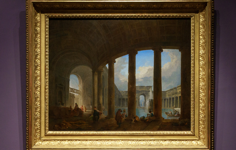 Юбер Робер. «Бассейн, окруженный колоннадой» (Вилла Джулия)