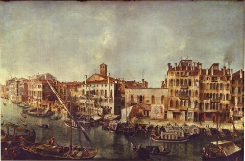 Микеле Мариески. «Вид Большого канала в Венеции с Фондамента дель Вин»
