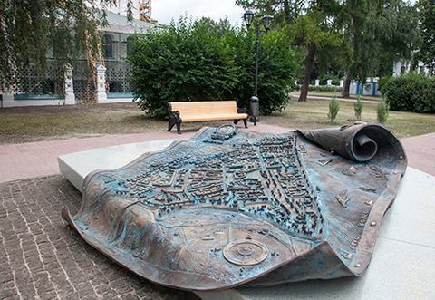 Бронзовая карта Ярославля