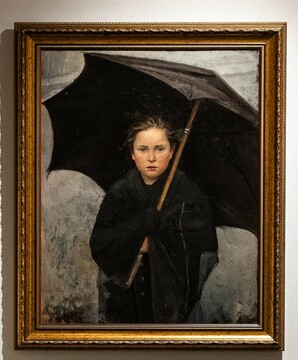 Мария Башкирцева. Дождевой зонтик. 1883