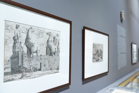 Анонимный гравёр. Всадники на Квиринале. Лист из сборника «Зерцало римского великолепия». 1550