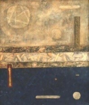 Галым Маданов. Отблески молчания. 1994. Холст, смешанная техника