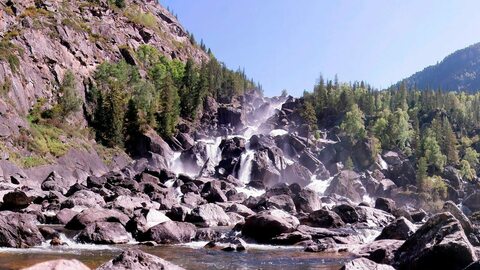 Учар, водопад