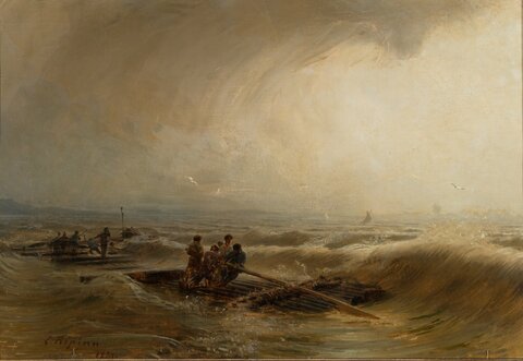 Илья Репин. Шторм на Волге. 1873 год