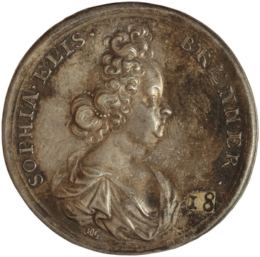 Карл Густав Хартман. Медаль в честь Софии Элизабет Бреннер (1659–1730). 1699