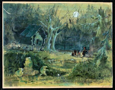 №6. Ф.О. Шехтель «Иван-царевич» Родиславский В.И. Эскиз декорации