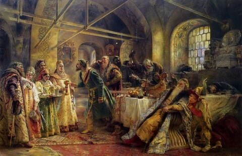 «Поцелуйный обряд» Константин Маковский, 1895