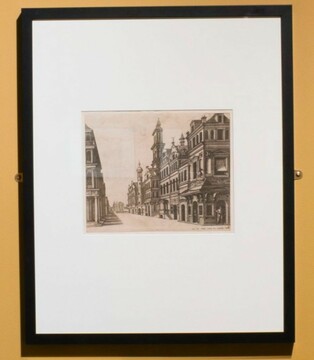 Архитектурная фантазия с перспективой улицы идеального города