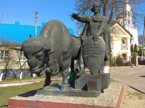 Скульптурная кампазіцыя «Помнік градарубу Алексе»