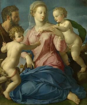 Agnolo Bronzino. The Holy Family with the young St. John the Baptist (Stroganoff Madonna)