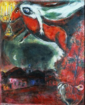 Марк Шагал. «Ноктюрн (Ночная сцена)»