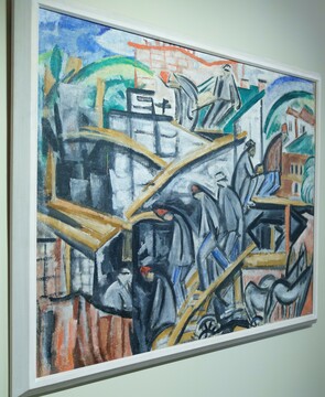 Ольга Розанова. Постройка дома (Постройка завода). 1913