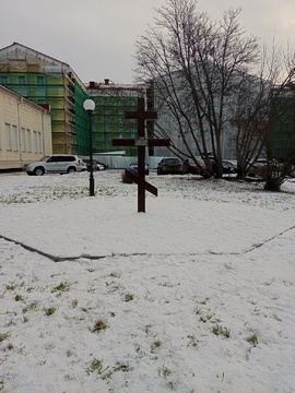 Закладной крест часовни святителя Николая покровителя Мурманска