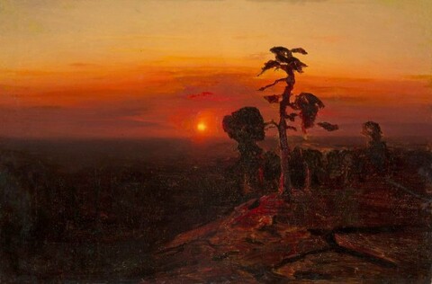 Закат над сосновым лесом, 1900-е