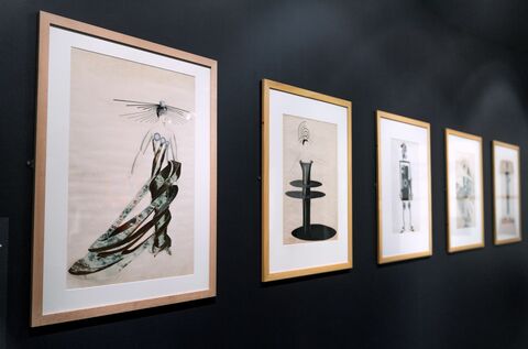 Зал 3. Александра Экстер. Эскизы костюмов к кинофильму «Аэлита» по роману Алексея Толстого. Постановщик Яков Протазанов. 1924 год