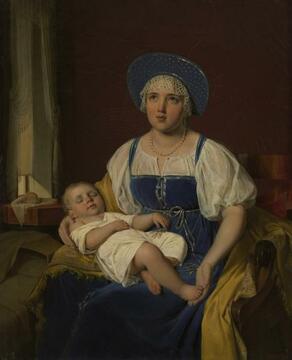 «Кормилица с ребёнком» Алексей Венецианов, вторая четверть XIX века